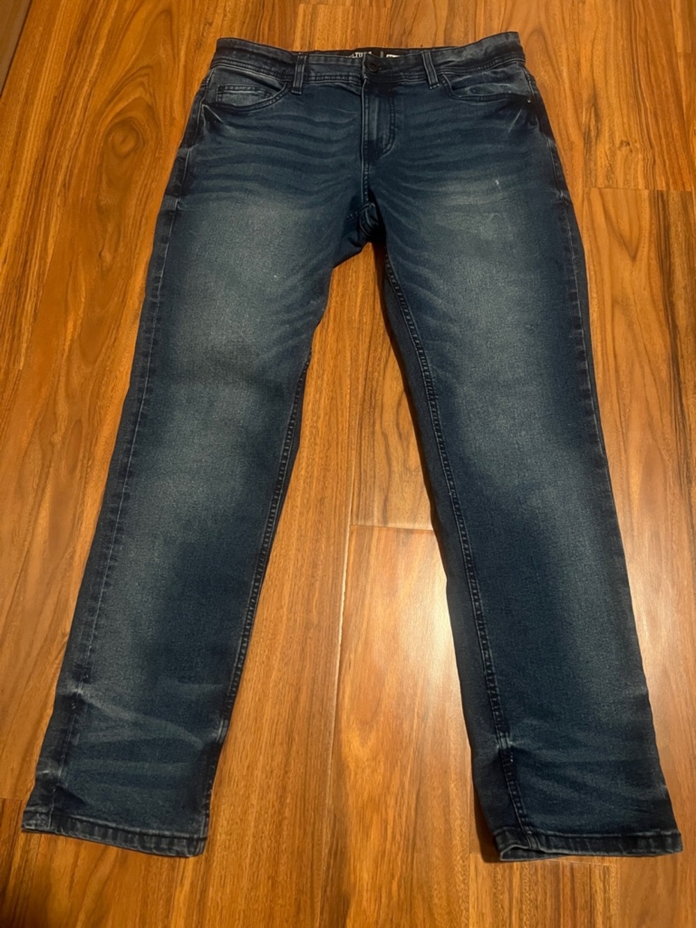 Men's Slim Jeans in Washed Navy Blue